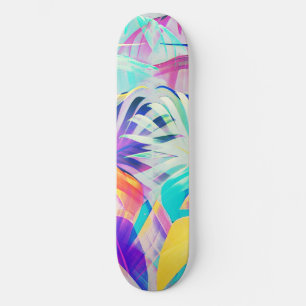 Skateboard Couleur Abstraite florale moderne Pastel