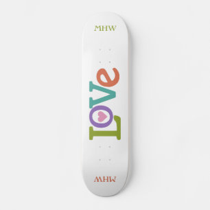 Skateboard Couleur Love personnalisé monogramme skateboards