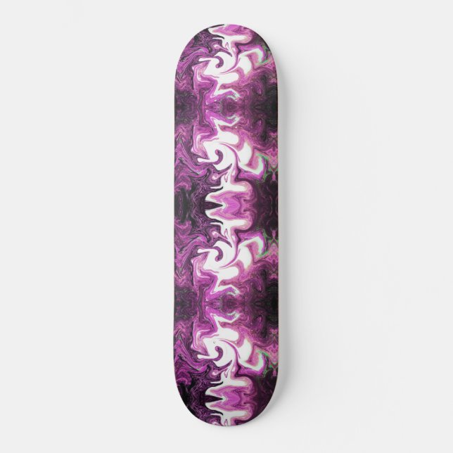 Skateboard couleur morado con blanco (Recto)