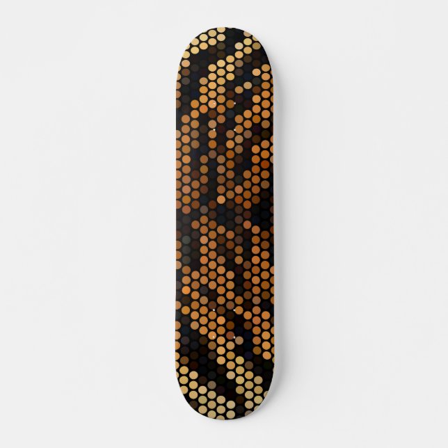 Skateboard Couleur Motif Tiger   (Devant)