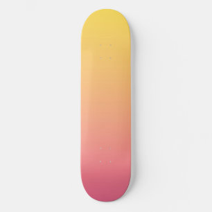 Skateboard Couleur Rose Jaune