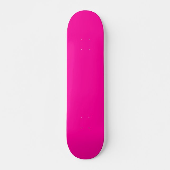 Skateboard Couleur solide rose néon (Devant)
