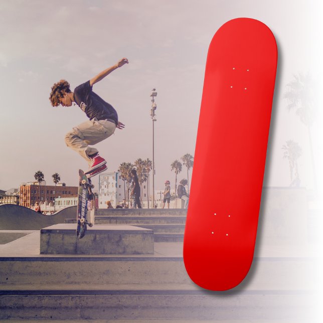 Skateboard Couleur solide rouge | Classique | Élégant | tenda (Créateur téléchargé)