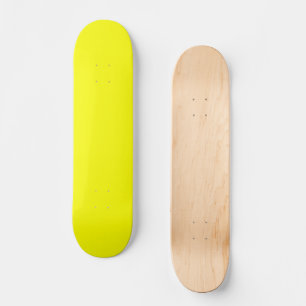 Skateboard Couleur uni jaune néon