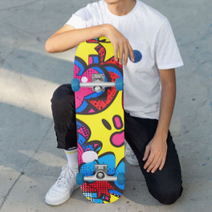 Skateboard Couleurs de bande dessinée 