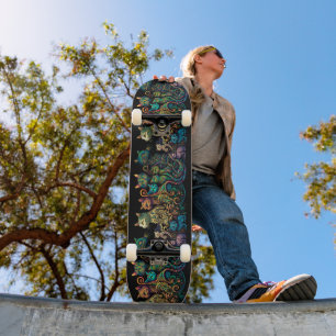 Skateboard Couleurs stylisées de la tribu des chats sur la fr
