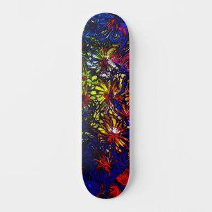 Skateboard Couleurs Tendances Abstraites Inspirées de l'Art U