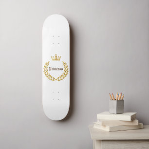Skateboard Couronne d'or de princesse