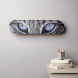 Skateboard Coutume Chat Eyes Kitty Pet Photo Patinage Deck