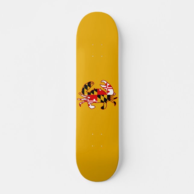 Skateboard Crabe du drapeau du Maryland (Devant)