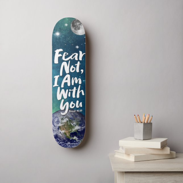 Skateboard CRAINTE PAS Planète spatiale Christian Isaïe 41 (Art mural)