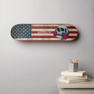 Skateboard Crâne américain personnalisé