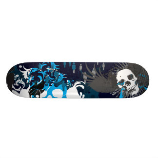 Skateboard Crâne bleu