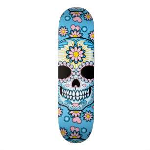Skateboard Crâne coloré de sucre