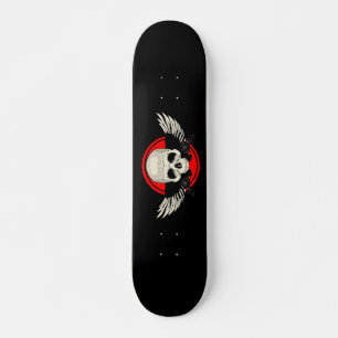 Skateboard Crâne d'aile - ROUGE