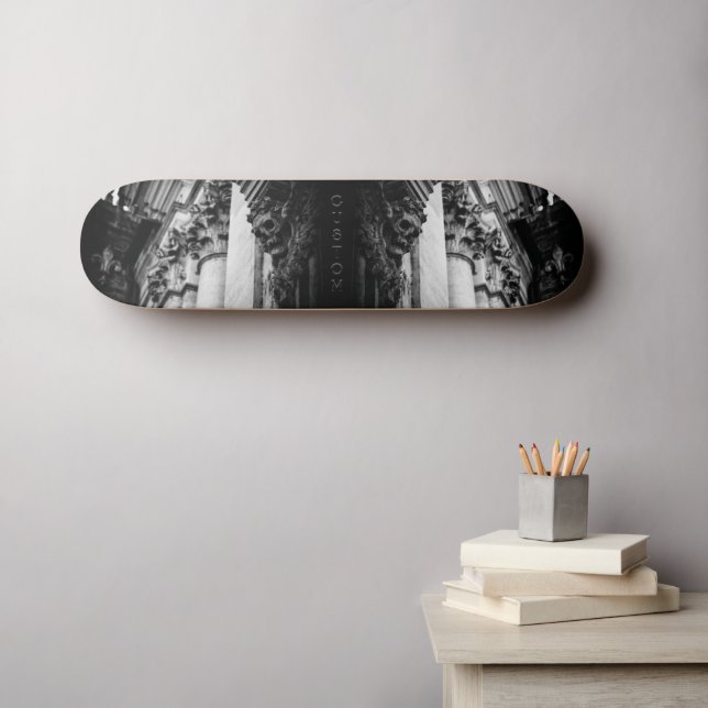 Skateboard Crâne des ailes de pierre (Art mural (Horz))