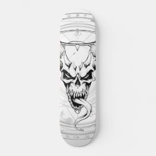 Skateboard Crâne dévin de la mort (blanc)