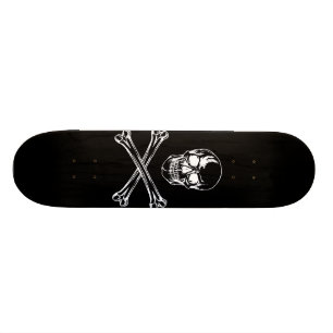 Skateboard Crâne et planche à roulettes d'os croisés