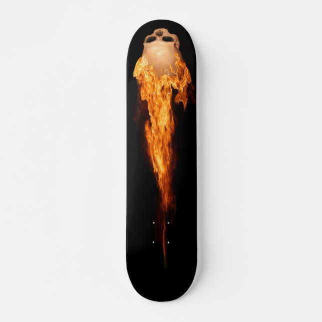 Skateboard Crâne flamboyant (Devant)