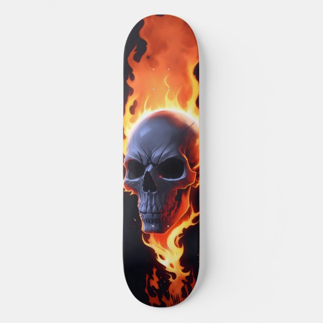 Skateboard Crâne foncé feu mort 7 (Recto)