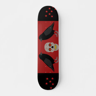 Skateboard Crâne gothique et ravens du gardien Halloween