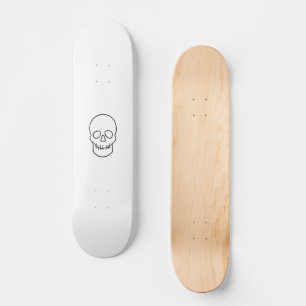Skateboard Crâne - noir et blanc