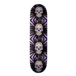 Skateboard Crâne pourpre de sucre