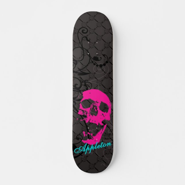 Skateboard Crâne rose d'Appleton (Devant)