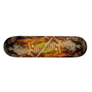 Skateboard crâne samouraï japonais de samouraïs d'armure d