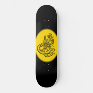 Skateboard Crâne - têtes de diable avec serpent