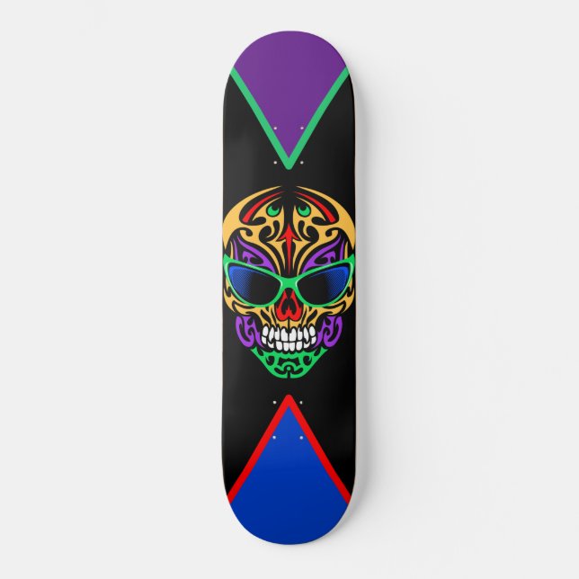Skateboard Crâne tribal (Recto)