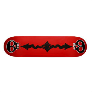 Skateboard crânes noirs