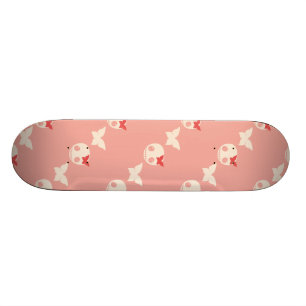 Skateboard Crânes roses mignons