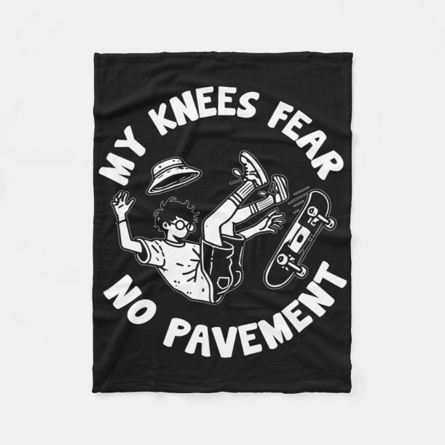 Skateboard Crash Accident Survivor Get Well Skateb Fleecedecke (Vorderseite)