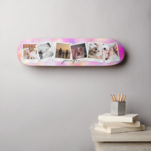 Skateboard Créez Votre Propre Arc-en-Ciel Féminin Pailleté Mo