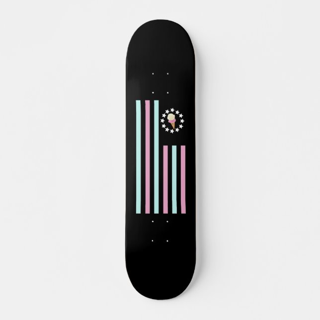 Skateboard Crème glacée - Drapeau (Devant)