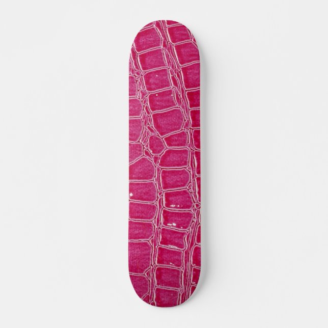 Skateboard Crocodile rose chaud Crocodile Skin Faux Mini Skat (Devant)