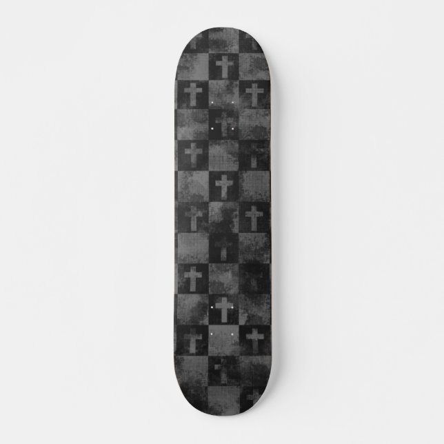 Skateboard Croix Checkered (Devant)