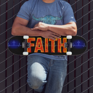 Skateboard Croix de foi Battement de coeur