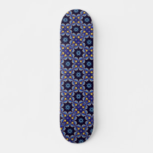 Skateboard Croix d'or noir géométrique