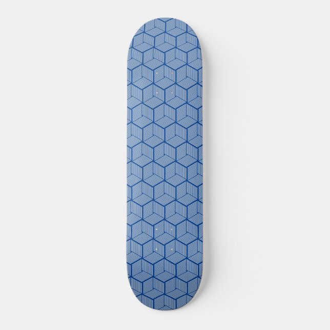 Skateboard Cubes Bleus (Recto)