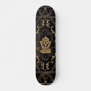 Skateboard Cuir Vintage et or tombés