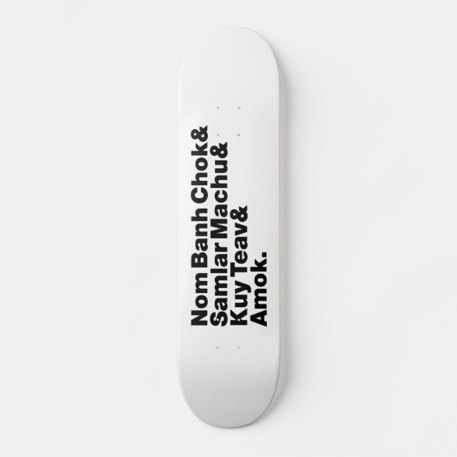 Skateboard Cuisine de rue Cambodgienne / Khmer (Recto)