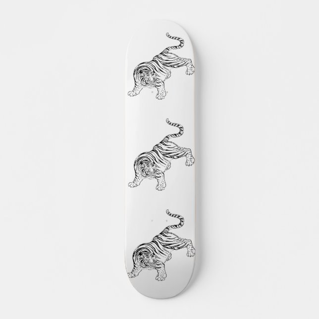 Skateboard Culture asiatique du tigre Vintage (Devant)