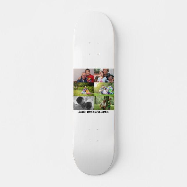 Skateboard Custom Best grand-père ever 6 photo collage (Devant)