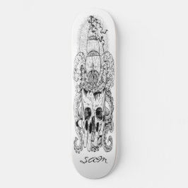 Skateboard Custom Skeleton Nautical Pirate King
