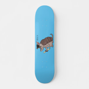 Skateboard Cute armadillo avec dessin animé de la casquette d