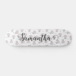 Skateboard Cute Chat hiver Motif de Noël personnalisé