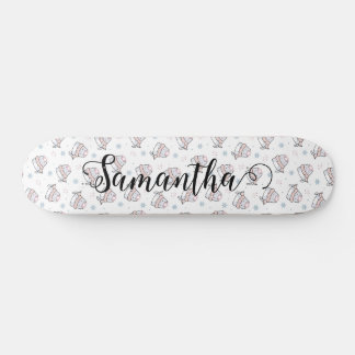 Skateboard Cute Chat hiver Motif de Noël personnalisé