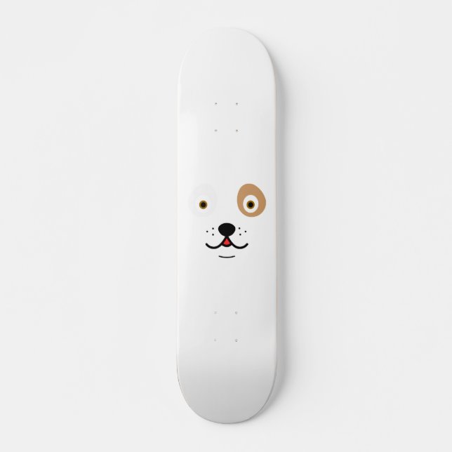 Skateboard Cute dog face (Devant)